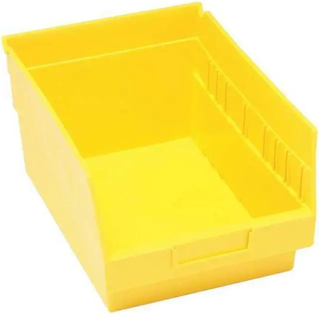 Alt view image 2 of 2 - QUANTUM STORAGE SYSTEMS QSB807YL Shelf Storage Bin, Polypropylene, Yellow, 8 in