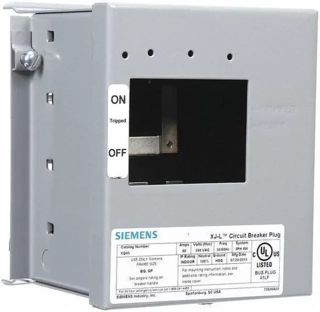 Alt view image 4 of 5 - SIEMENS US2:BPJA6GE Bus Plug Enclosure, 60A, 120/240V AC, XQ, 3 Phase, 4 Wire