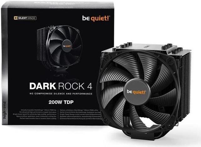 Alt view image 7 of 7 - be quiet! Dark Rock 4 CPU Air Cooler | 200W TDP | High Performance | LGA 1700 1200 2066 1150 1151 1155 2011(-3) Square ILM Socket Compatible | Intel and AMD 4/5 Support | Low Noise Air Cooler | BK021