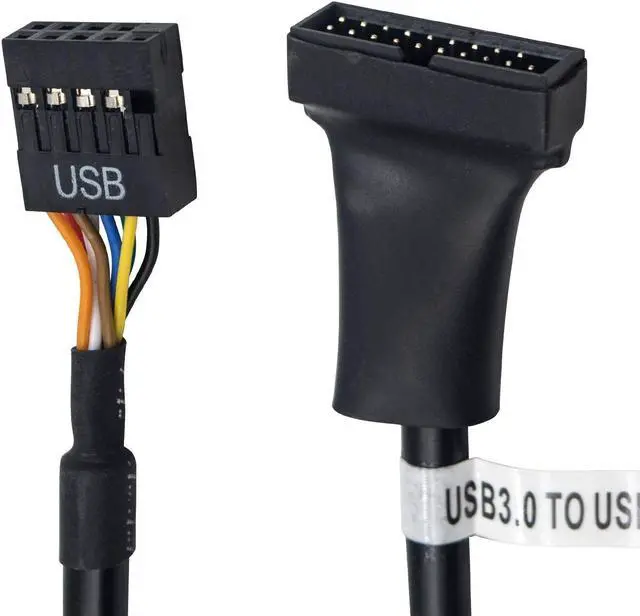 Alt view image 3 of 5 - Duttek USB 3.0 Header to USB 2.0,USB 3.0 to USB 2.0 Motherboard Adapter Cable,19 Pin USB3.0 Male to 9 Pin USB2.0 Female Motherboard Cable Adapter Converter 6 inch/15cm (2-Pack)