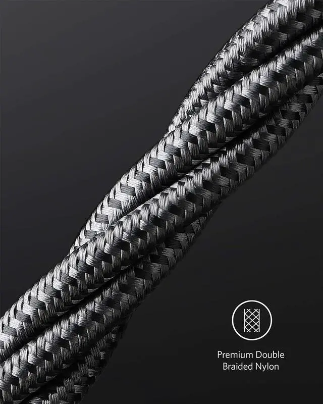 Alt view image 6 of 7 - South City Mall New Nylon USB C to USB C Cable 100W 10ft, USB 2.0 Type C Charging Cable Fast Charge for MacBook Pro 2020, iPad Pro 2020, iPad Air 4, Galaxy S20, Google Pixel, Switch, and More(Black)