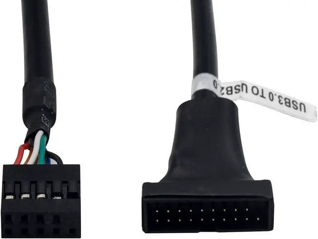 Alt view image 4 of 5 - Duttek USB 3.0 Header to USB 2.0,USB 3.0 to USB 2.0 Motherboard Adapter Cable,19 Pin USB3.0 Male to 9 Pin USB2.0 Female Motherboard Cable Adapter Converter 6 inch/15cm (2-Pack)