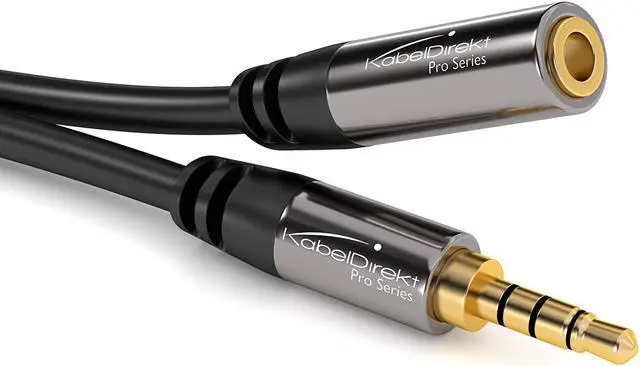 Alt view image 5 of 6 - KabelDirekt – (10 feet Headset Extension Cable (3.5mm Male to 3.5mm Female) - Pro Series