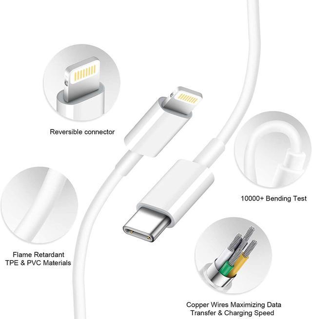 iPad Charger iPhone Charger [MFi Certified] 12W USB Wall Charger Foldable  Portable Travel Plug with USB Charging Modem Cables Compatible with iPhone