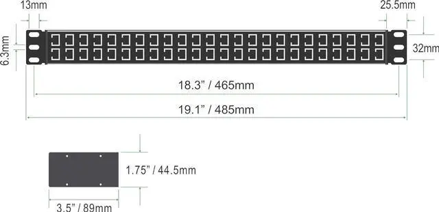 Alt view image 6 of 6 - WTH-SG/RJ45-KH-C/12 19-inch Rack Mounted 12 Port Gigabit Ethernet Surge Protector  2 Port By DT