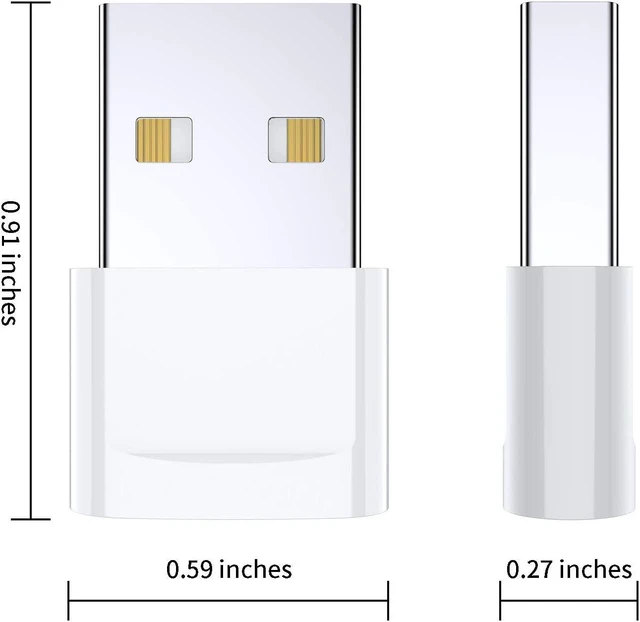 Alt view image 7 of 7 - USB C Female to USB Male Adapter (4-Pack) Type C to USB A Charger Cable Adapter for iPhone 11 12 13 14 15 Pro Max Galaxy S24 S23 S22 Ultra Google Pixel 7 5 3 iWatch Watch Series 7 8 SE