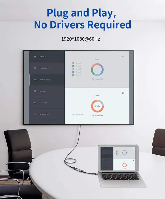 Alt view image 3 of 7 - Mini DisplayPort to HDMI Adapter Mini DP (Thunderbolt) to HDMI Adapter Nylon Braided Aluminum Shell Compatible with MacBook Air/Pro  Surface Pro/Dock Monitor Projector and More-Grey