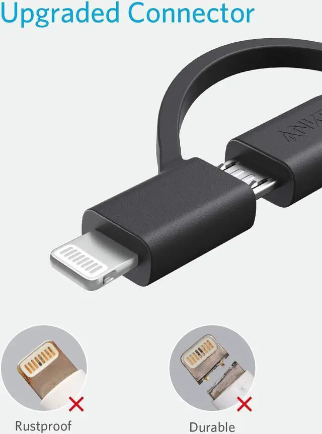 Alt view image 6 of 7 - Powerline II 3-in-1 Cable Lightning/Type C/Micro USB Cable for iPhone iPad Huawei HTC LG  Galaxy  Xperia Android Smartphones iPad Pro 2018 and More(3ft Black)