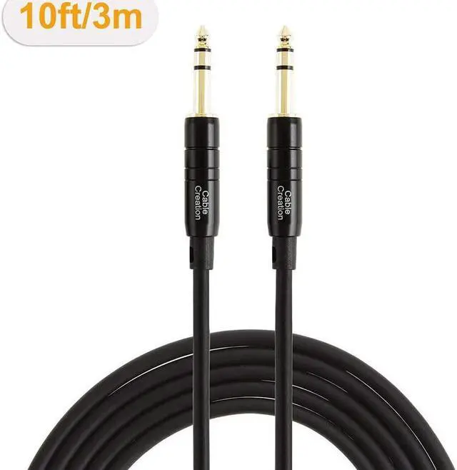 Alt view image 6 of 6 - CableCreation 10 Feet 6.35mm 1/4" TRS to 6.35mm 1/4" TRS Balanced Stereo Audio Cable, Male to Male, 3 Meters/Black