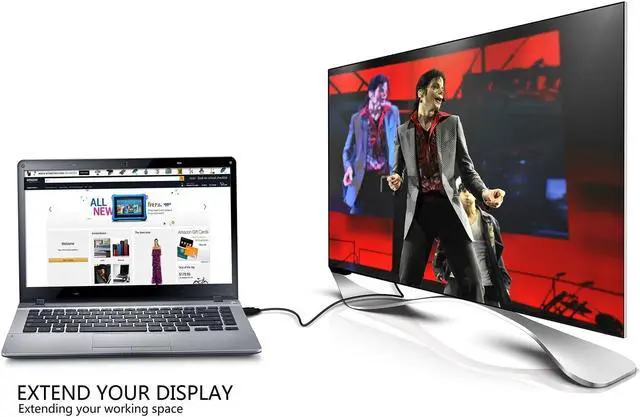 Alt view image 4 of 5 - Xhwykzz HDMI to VGA Adapter Cable VGA to HDMI Adapter Monitor D-SUB to HDMI 15 Pin to HDMI Adapter Male to VGA Male Connector Cord Transmitter one-Way Transmission for Computer PC