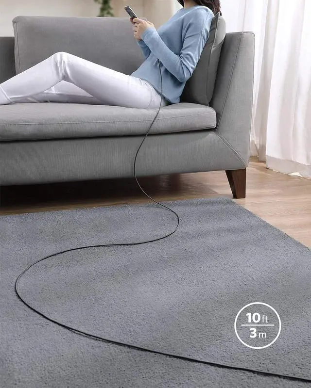 Alt view image 7 of 7 - South City Mall New Nylon USB C to USB C Cable 100W 10ft, USB 2.0 Type C Charging Cable Fast Charge for MacBook Pro 2020, iPad Pro 2020, iPad Air 4, Galaxy S20, Google Pixel, Switch, and More(Black)