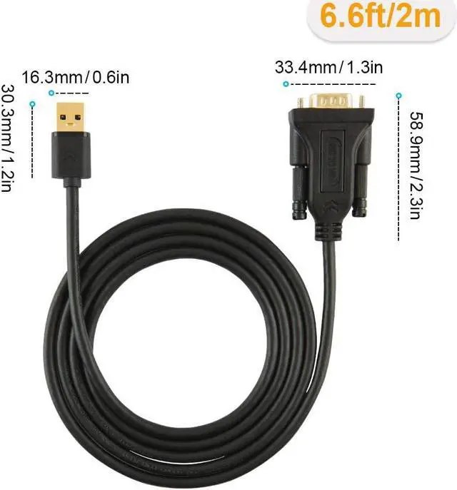 Alt view image 7 of 7 - USB 3.0 to VGA Cable 6 Feet, CableCreation USB to VGA Adapter Cord 1080P @ 60Hz, External Video Card, Only Support Windows 10/8.1/8 / 7 (NO XP/Vista/Mac OS X), Black