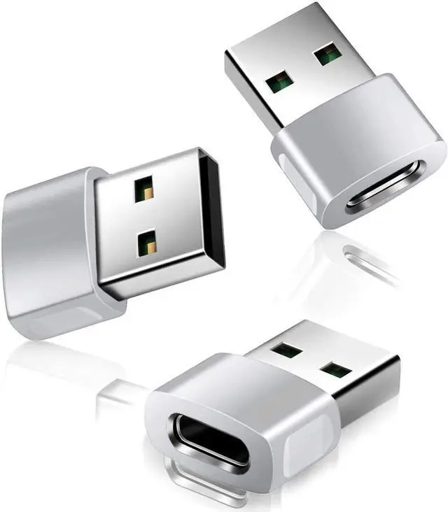 Main image of iPhone 16 15 Pro Max Car Charger Adapter 3Pack USB to USB C Converter Type-C Female to A Male for New iPhone 14 Plus Apple Watch 10 iWatch 8 Airpods 4 iPad Mini 7 Air  Galaxy S24 A54