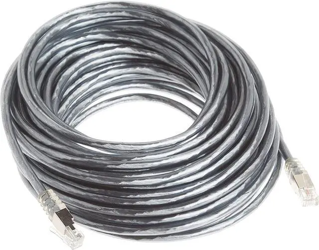 Alt view image 2 of 4 - C2G - 28724 RJ11 Modem Cable - Connects Phone Jack To Broadband DSL Modems For High Speed Data Transfer - 50ft Long Ethernet Cable With Double-Shielding - 28724 Gray
