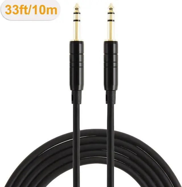 Alt view image 6 of 6 - 1/4\u2019\u2019 TRS Cable,CableCreation 33 Feet 1/4 Inch to 1/4 inch 6.35mm Balanced Stereo Audio Cable for Studio Monitors,Mixer,Yamaha Speaker/Receiver,Black