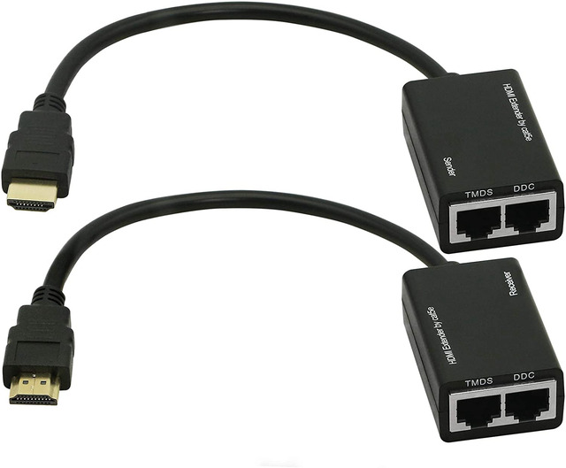 4K 1080P HDMI Extender Over Cat5e/6 – RJ45 LAN Ethernet Adapter – Unbranded