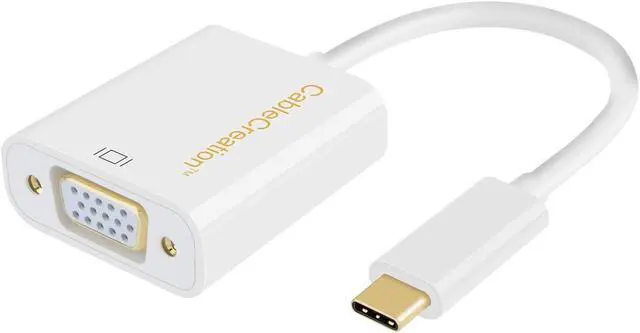 Main image of USB C to VGA Adapter, CableCreation USB Type C to VGA Converter 1080P, Compatible with MacBook Pro 2020, iPad Pro 2020 2018, Chromebook Pixel, XPS 13, Surface Book 2 to Projector, HDTV, Monitor