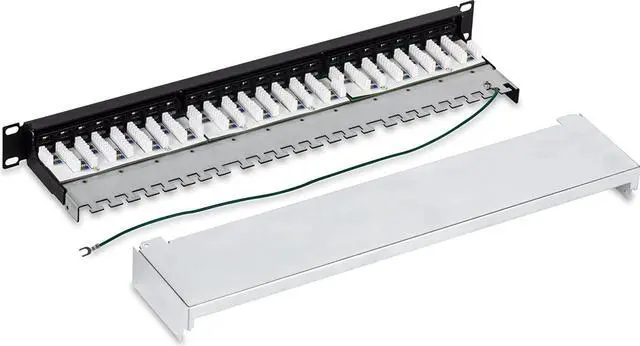 Alt view image 4 of 7 - TRENDnet 24-Port Cat6A Shielded Patch Panel, 1U 19" Metal Housing, 10G Ready, Cat5e,Cat6,Cat6A Compatible, Cable Management, Color-Coded Labeling for T568A and T568B Wiring, Black, TC-P24C6AS