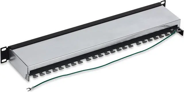 Alt view image 3 of 7 - TRENDnet 24-Port Cat6A Shielded Patch Panel, 1U 19" Metal Housing, 10G Ready, Cat5e,Cat6,Cat6A Compatible, Cable Management, Color-Coded Labeling for T568A and T568B Wiring, Black, TC-P24C6AS
