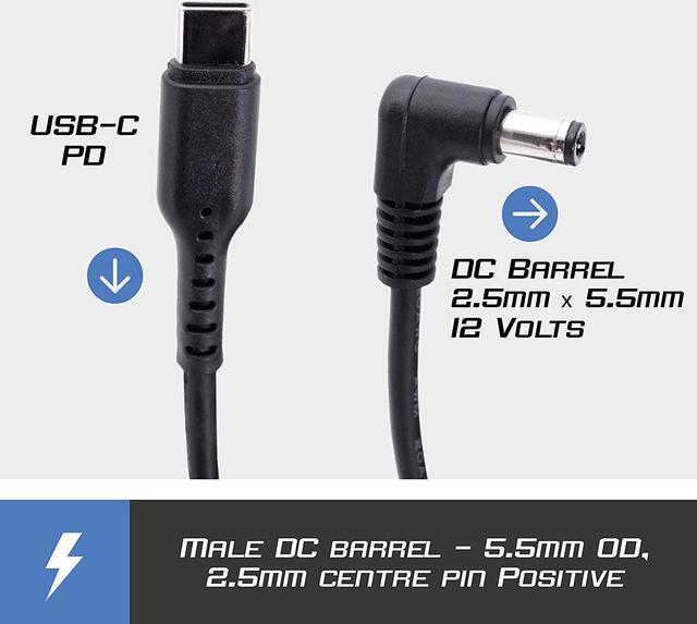 USB-C Vehicle Power Cable, Cable with 12-Volt Adapter