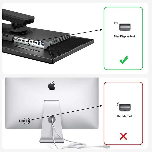 Alt view image 6 of 6 - Displayport to Mini DisplayPort 8K Adapter 2-Pack, BolAAzuL Displayport 1.4 Cable Adapter Bi-Directional MDP to DP/DP Male to Mini DP Female Extender Converter 8K(76804320)@60Hz,4K@144Hz,2K@165Hz