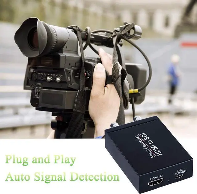 Alt view image 5 of 6 - HDMI to SDI Converter HDMI in Two SDI Output SD HD 3G-SDI Video Adapter Auto Format Detection Video Converter Stereo Audio Embedder for Camera