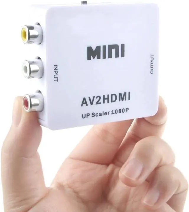 Alt view image 2 of 5 - Udigital Mini RCA/AV 3RCA Composite Video AV to HDMI Converter for TV/PC/PS3/Xbox one/Blue-Ray DVD, DVR 1080P Upscaler