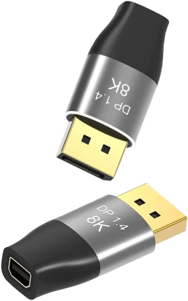 Alt view image 2 of 6 - Displayport to Mini DisplayPort 8K Adapter 2-Pack, BolAAzuL Displayport 1.4 Cable Adapter Bi-Directional MDP to DP/DP Male to Mini DP Female Extender Converter 8K(76804320)@60Hz,4K@144Hz,2K@165Hz