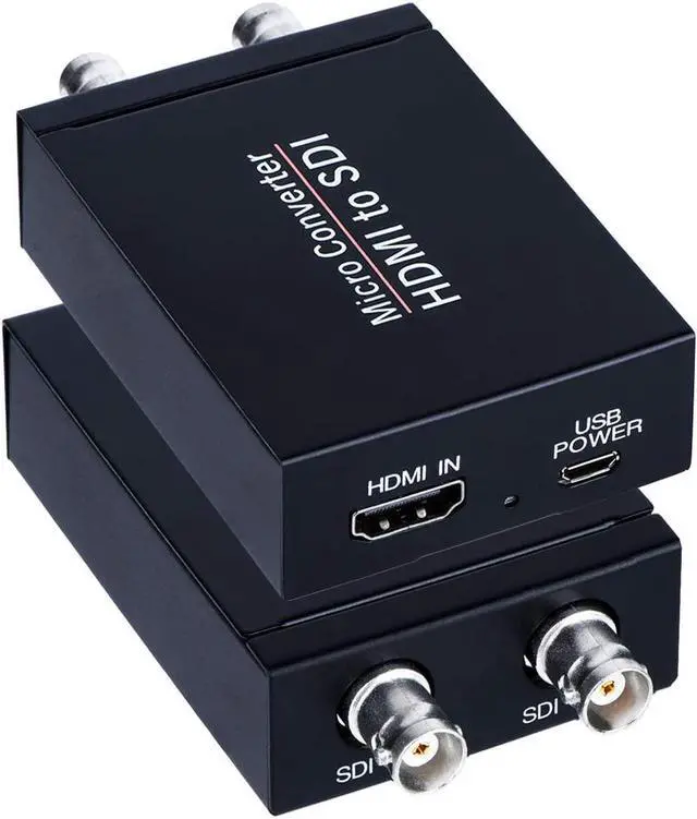 Main image of HDMI to SDI Converter HDMI in Two SDI Output SD HD 3G-SDI Video Adapter Auto Format Detection Video Converter Stereo Audio Embedder for Camera