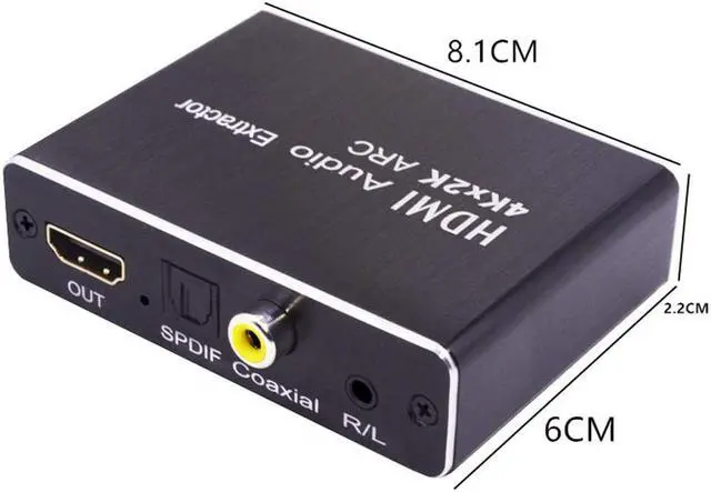 Alt view image 4 of 5 - SOUTHSKY HDMI to HDMI Audio Extractor,ARC Converter,1080p,R/L Digital to Analog, 3.5mm Stereo Audio Extractor for Blu-ray DVD Player,Xbox,HDTV,TV Box,PS2,PS3,PS4,PS5