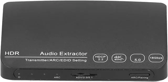Alt view image 5 of 7 - HDMI Splitter, HDMI Audio Extractor Switch, Bluetooth 5.0/4K/60HZ Analog Stereo R/L Audio Extractor Compatible with Dolby HD/DTS HD/Dolby Atoms/Dolby AC3/DTS/LPCM (HDCN0052M1)