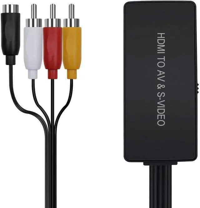 Main image of HDMI to SVideo Converter HDMI to Audio Video Converter HDMI to RCA Adapter with Svideo Cable Support 720P/1080p for PC Laptop Xbox PS3 TV STB VHS VCR Blue-Ray DVD
