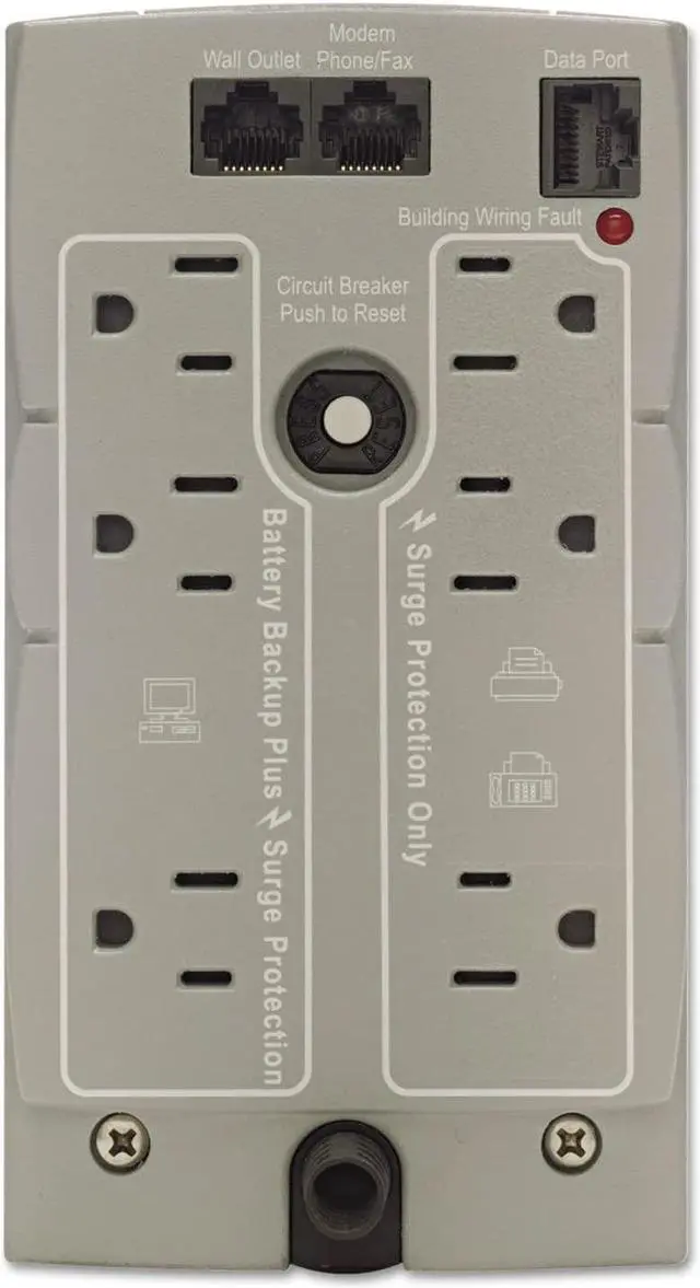 Alt view image 2 of 2 - APC BK350 BK350 Back-UPS CS Battery Backup System, 6 Outlets, 350 VA, 1020 J