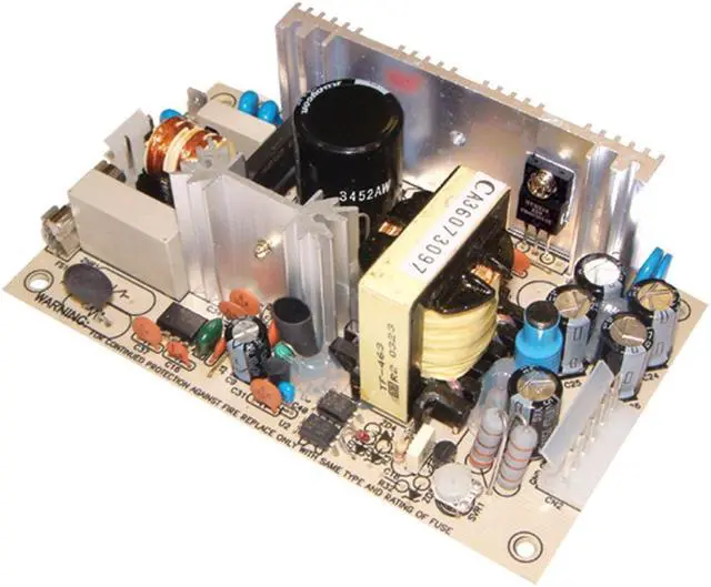 Main image of Mean Well PT-65C Open-Frame Switching AC-to-DC Power Supply, Triple Output, 65W, 1.7" H x 3.0" W x 5.0" L