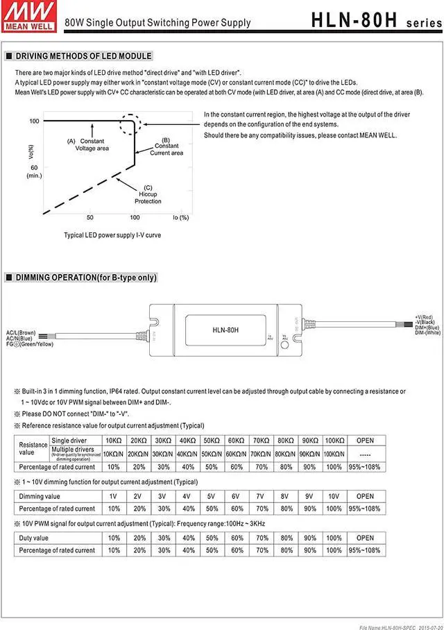 Alt view image 5 of 6 - HLN-80H-30A AC/DC Power Supply Single-OUT 30V 2.7A 81W 5-Pin