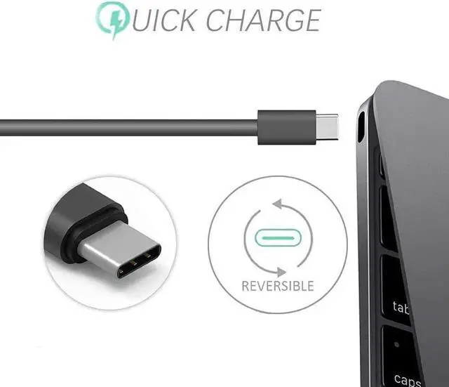 Alt view image 3 of 7 - 65W&45W USB Type C Laptop Charger for Lenovo Yoga C940 C740 C930 C630 S940 S730 920 910 900 730 720; Lenovo ThinkPad T480 T480s T490 T490s T580; Chromebook 100e 300e 500e c340 AC Adapter Power Cord