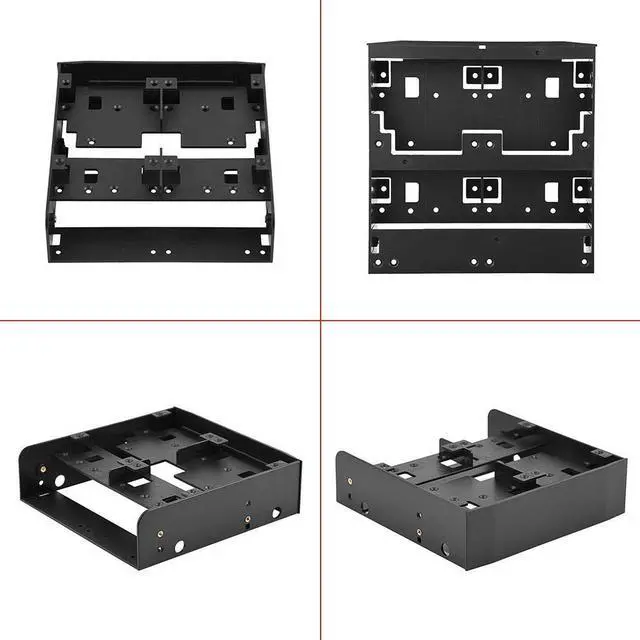Alt view image 4 of 7 - Oumij 2.5" / 3.5" HDD/SSD to 5.25" Floppy-Drive Bay Computer Mounting Bracket Compatible with Standard 5.25inch Bay of PC Supports 7mm - 15mm 2.5inch HDD Floppy-Drive Adapter Bracket