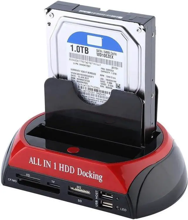 Alt view image 3 of 7 - Fosa 2.5"/3.5" Dual SATA IDE HDD Docking Station Hard Disk Drive Dock USB 2.0 Hub US Plug