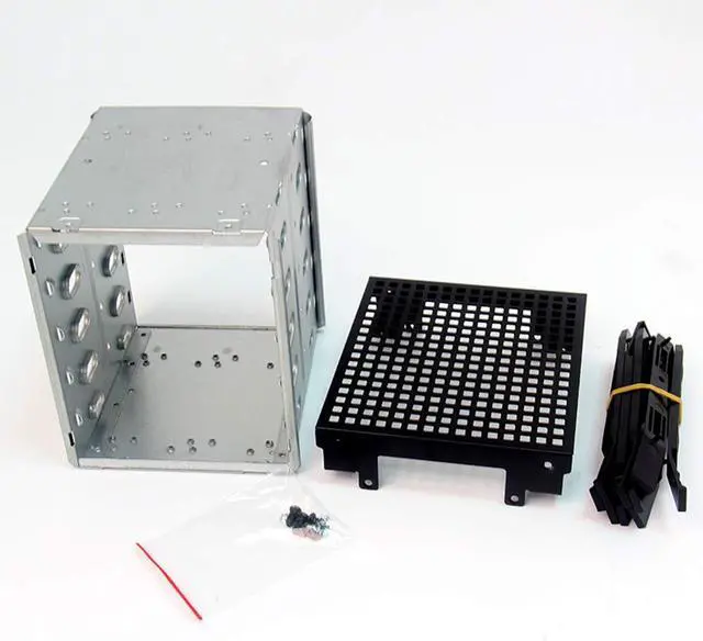 Alt view image 6 of 7 - NWHEBET Rack Case 5.25 Inch to 5x3.5 Inch SATA SAS HDD Cage Rack, Hard Driver Tray Caddy with Fan Space,Hard Drive Caddy Internal Bracket Converter Metal Material Mobile Rack Holder