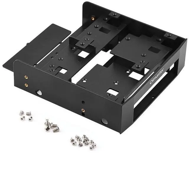 Alt view image 6 of 7 - Oumij 2.5" / 3.5" HDD/SSD to 5.25" Floppy-Drive Bay Computer Mounting Bracket Compatible with Standard 5.25inch Bay of PC Supports 7mm - 15mm 2.5inch HDD Floppy-Drive Adapter Bracket