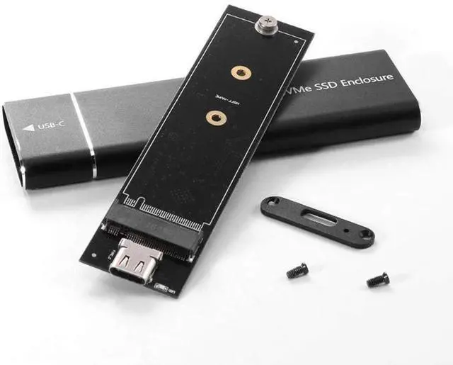 Alt view image 2 of 6 - NVMe Enclosure PCIe M.2 2280 SSD Box,Type-C USB 3.1 NVME Solid State Hard Disk Case,HDD Enclosure 10 Gbps Gen 2 USB 3.1 to M.2 Adapter with Case and USB C Cable M.2 PCIe SSD to Type C Enclosure