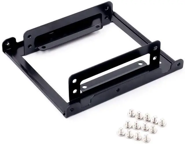 Alt view image 3 of 5 - Dual 2.5 to 3.5 HDD & SSD Converter Bracket Converts 2.5 Notebook Hard Drive to 3.5 Desktop Hard Drive Bay Mounting Bracket Adapter Mac | PC | Linux