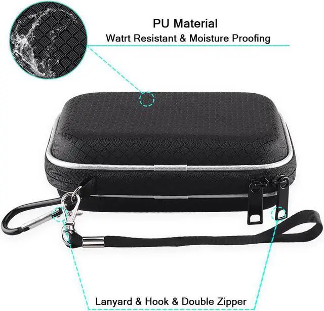 Alt view image 4 of 7 - Hard Drive Carrying Case for Western Digital WD My Passport Ultra WD Elements SE WD P10 Game Drive Portable External Hard Drive 1TB 2TB 3TB 4TB 5TB USB 3.0 2.5 inch HDD Travel Storage Bag Black