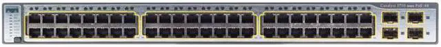 Alt view image 2 of 20 - Cisco 3750 Series 48 Port PoE Switch, WS-C3750-48PS-E, Lifetime Warranty