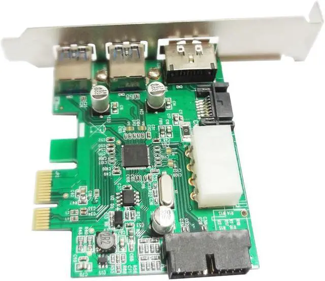 Alt view image 4 of 6 - Amify USB3.0 Expansion card PCI-E PCI express eSATA built-in 19 pin USB3.0 PCI-E Riser adapter add on cards