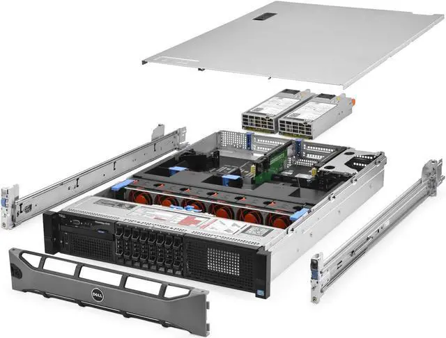 Main image of Dell PowerEdge R720 Server 2.20Ghz 20-Core 144GB 2x NEW 1TB SSD H710P Rails