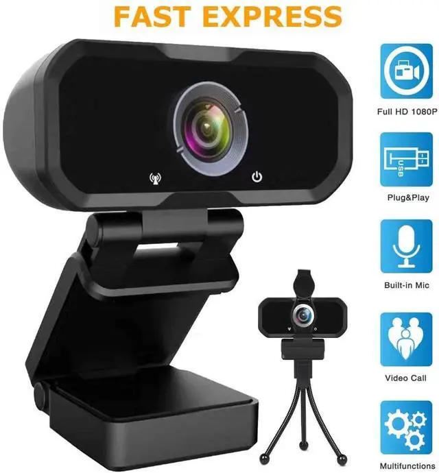 Alt view image 3 of 14 - HD Webcam 1080P with Microphone, PC Laptop Desktop USB Webcams, Pro Streaming Computer Camera for Video Calling, Recording, Conferencing, Gaming, 110-Degree Widescreen Web Camera with Rotatable Clip