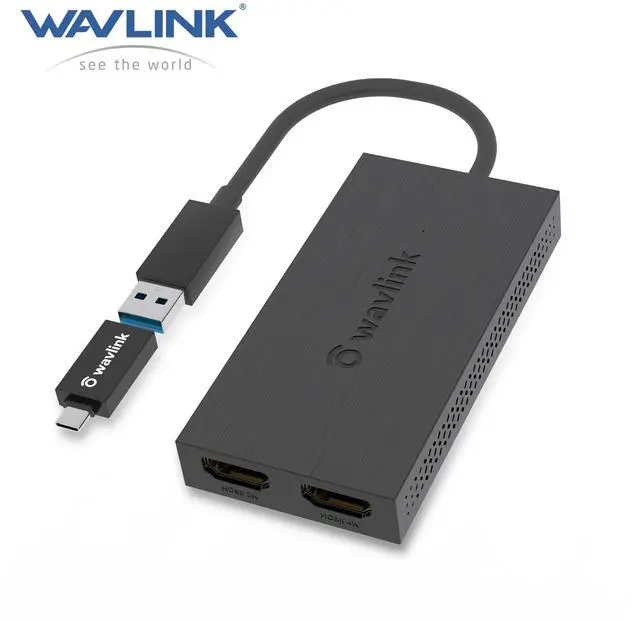 Main image of Wavlink USB3.0 to HDMI 4K Video Graphic Converter, 3840×2160 Multi-Display Adapter, Support Laptop TV PC with Windows 7/8/8.1/10 Mac OS 10.10 or above, Chrome.With a USB3.0 to Type-c converter