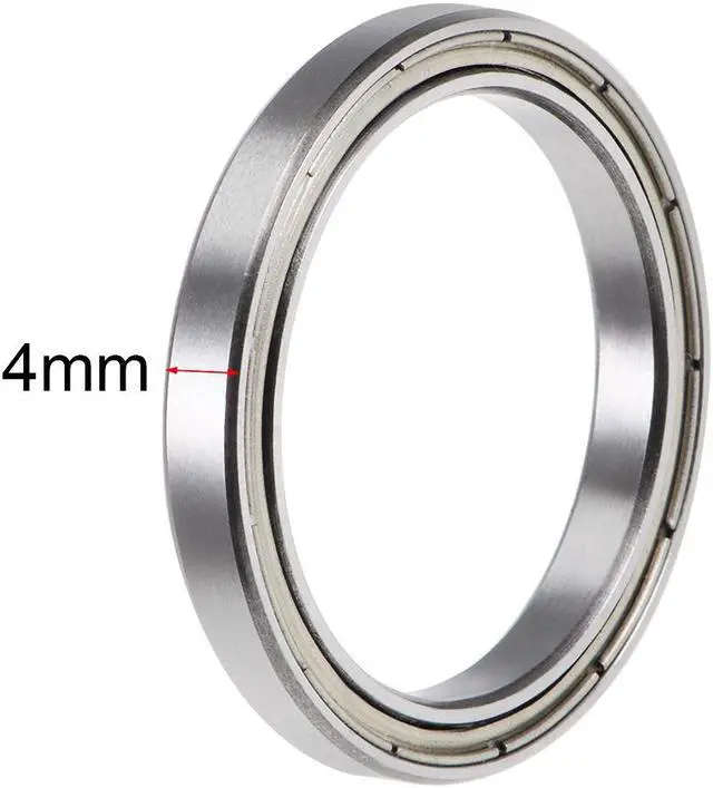 Alt view image 3 of 4 - 6705ZZ Deep Groove Ball Bearings Z2 25mm x 32mm x 4mm Double Shielded Chrome Steel 2pcs