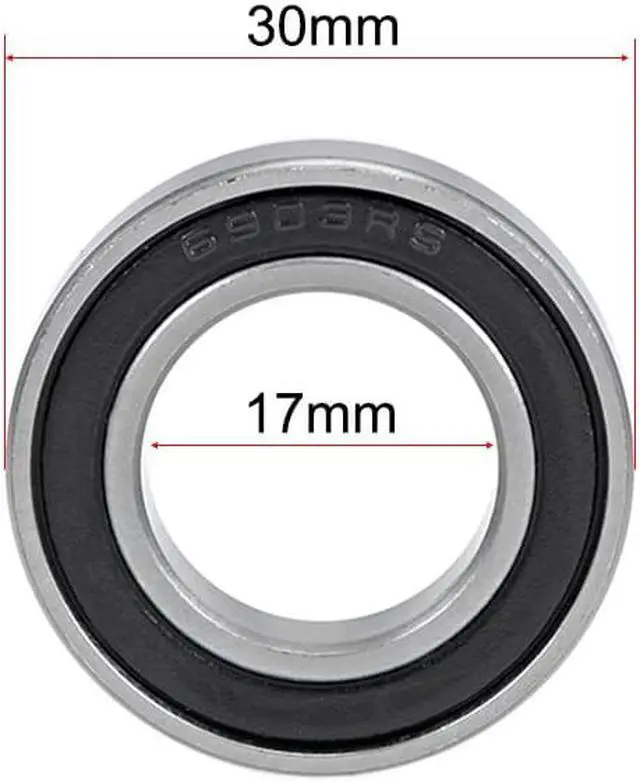 Alt view image 4 of 7 - 6807-2RS Deep Groove Ball Bearing 35x47x7mm Double Sealed Chrome Steel Bearings